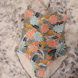 Floral Pink/Blue One Piece